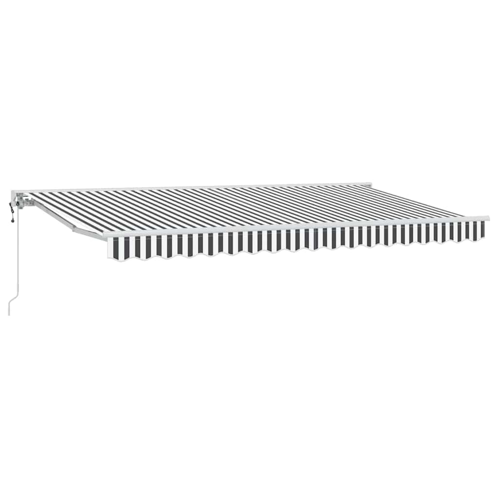 Vidaxx faltbarer Sonnenschirm Anthrazit und Weiß 400 x 200 cm