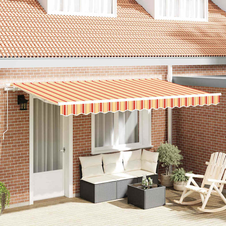 Vidaxx faltbarer Sonnenschirm gelb 400 x 200 cm Stoff