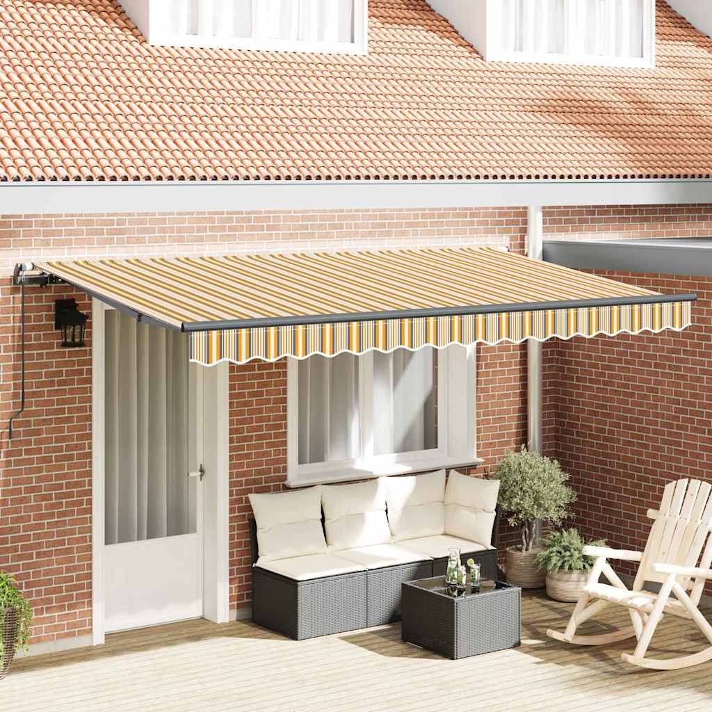 Vidaxx faltbarer Sonnenschirm gelb 400 x 200 cm Stoff