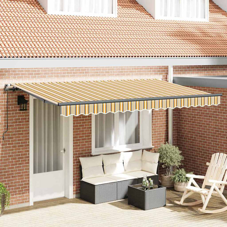 Vidaxx faltbarer Sonnenschirm gelb 400 x 200 cm Stoff
