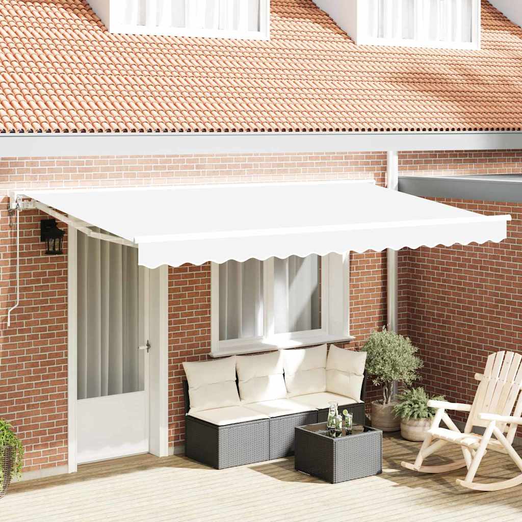 Vidaxx faltbarer Sonnenschirm weiß 400 x 200 cm Polyester und Metall