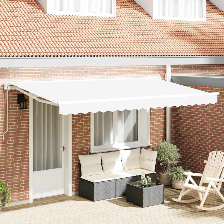 Vidaxx faltbarer Sonnenschirm weiß 400 x 200 cm Polyester und Metall