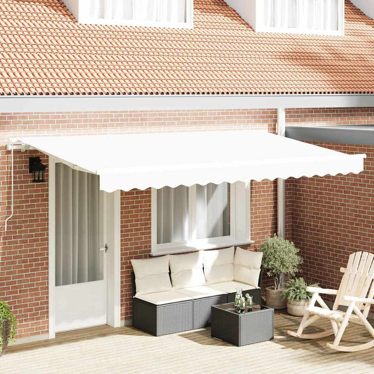 Vidaxx faltbarer Sonnenschirm weiß 400 x 200 cm Stoff