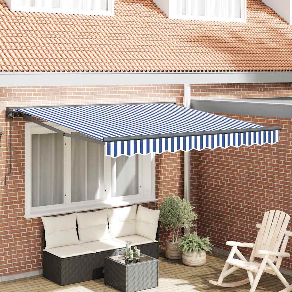 Vidaxx faltbarer Sonnenschirm blau und weiß 300 x 250 cm