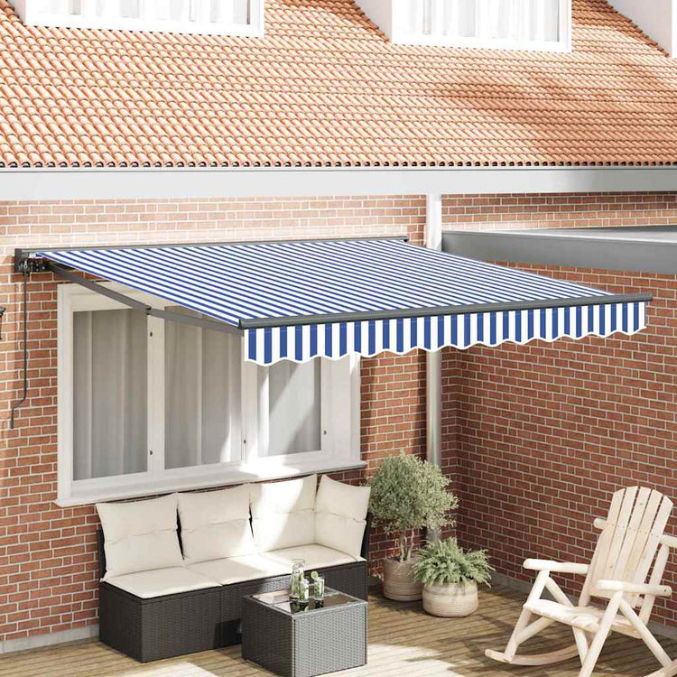 Vidaxx faltbarer Sonnenschirm blau und weiß 300 x 250 cm