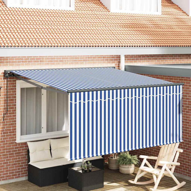 Vidaxx faltbarer Sonnenschirm blau und weiß 300 x 250 cm