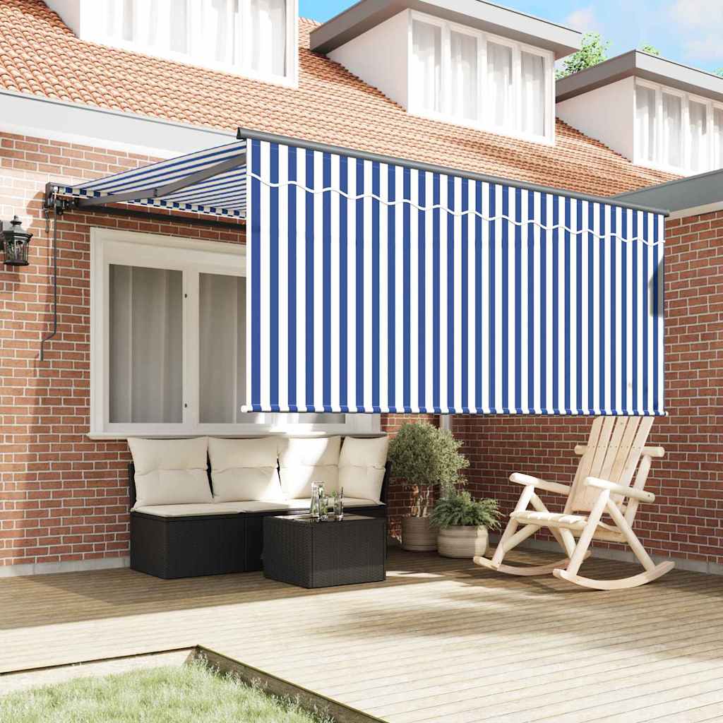 Vidaxx faltbarer Sonnenschirm blau und weiß 300 x 250 cm