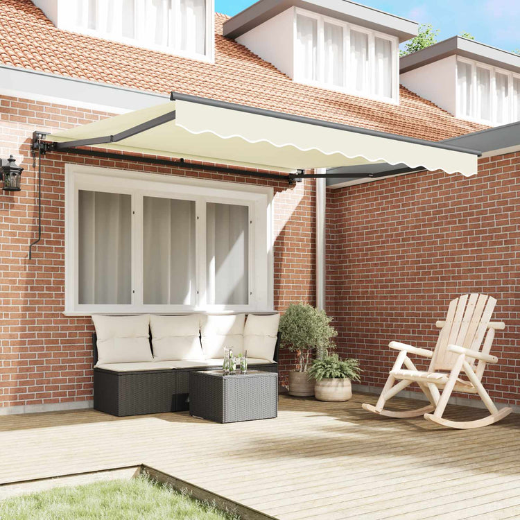 Vidaxx faltbarer Sonnenschirm Creme 300 x 250 cm Polyester und Metall