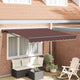 Vidaxx faltbarer Sonnenschirm braun 300 x 250 cm Polyester und Metall