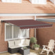 Vidaxx faltbarer Sonnenschirm braun 300 x 250 cm Polyester und Metall