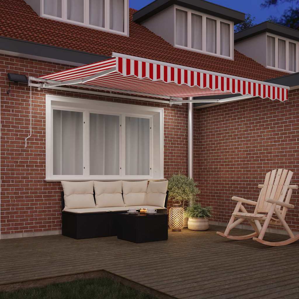 Vidaxx faltbarer Sonnenschirm rot und weiß 300 x 250 cm Stoff und Stahl