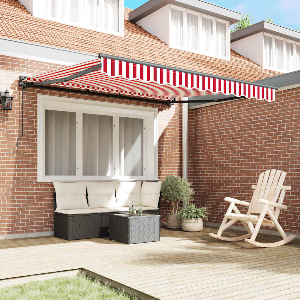 Vidaxx faltbarer Sonnenschirm rot und weiß 300 x 250 cm