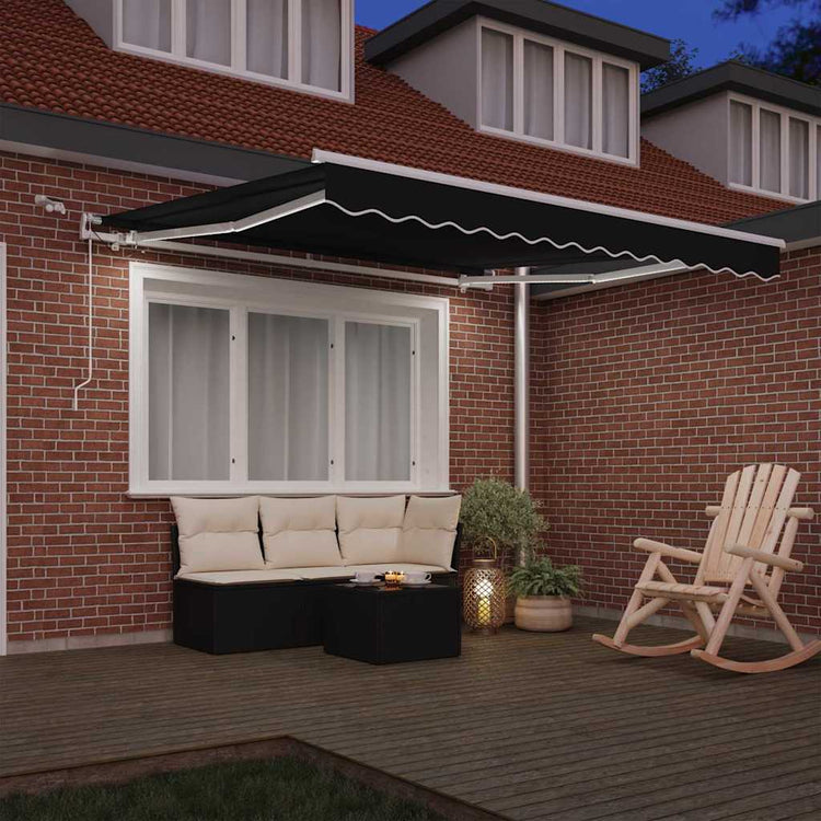 Vidaxx faltbarer Sonnenschirm schwarz 300 x 250 cm Polyester und Metall
