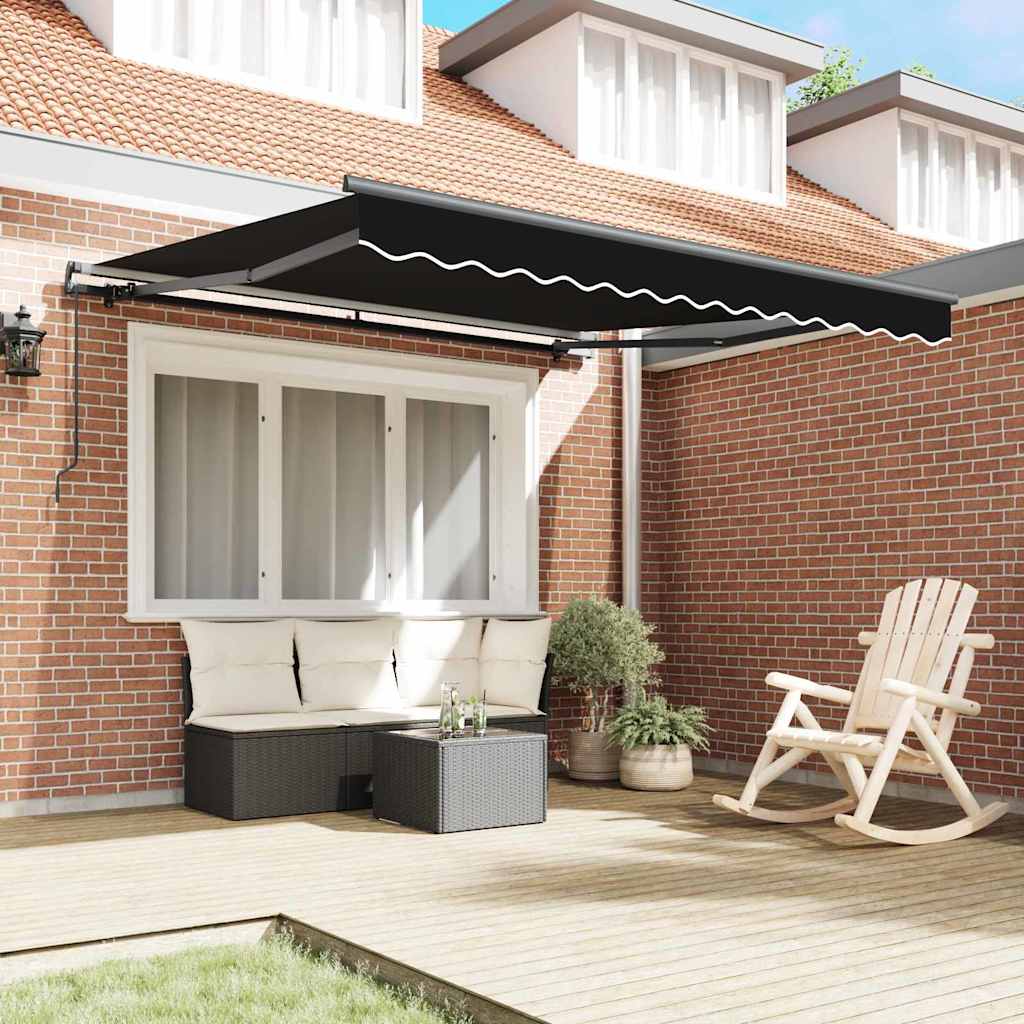 Vidaxx faltbarer Sonnenschirm schwarz 300 x 250 cm Polyester und Stahl