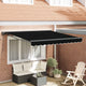 Vidaxx faltbarer Sonnenschirm schwarz 300 x 250 cm Polyester und Metall