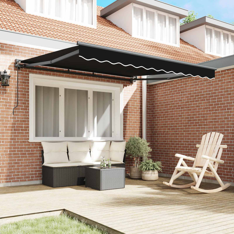 Vidaxx faltbarer Sonnenschirm schwarz 300 x 250 cm Polyester und Metall