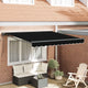 Vidaxx faltbarer Sonnenschirm schwarz 300 x 250 cm Polyester und Metall