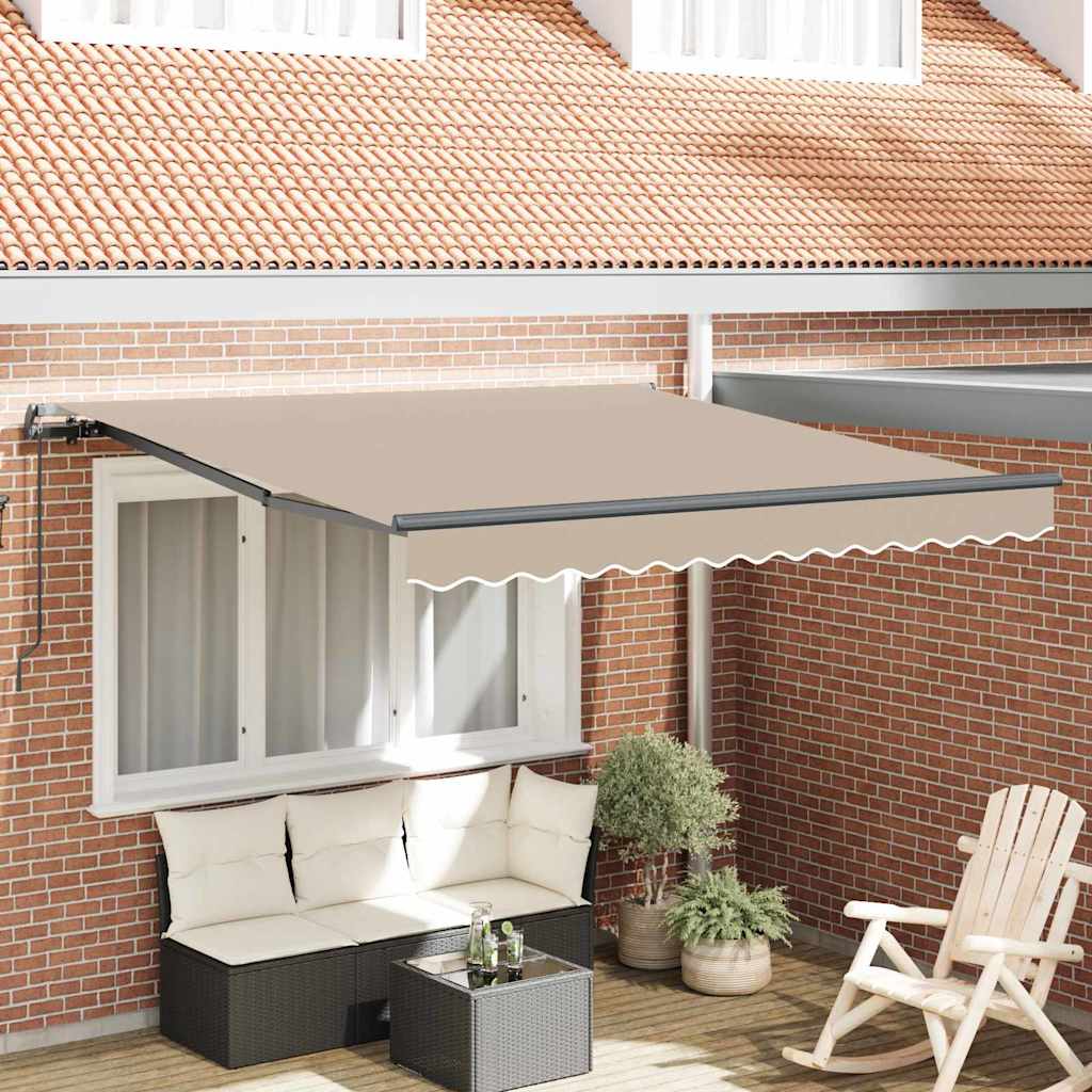 Vidaxx faltbarer Sonnenschirm Beige 300 x 250 cm Polyester und Stahl