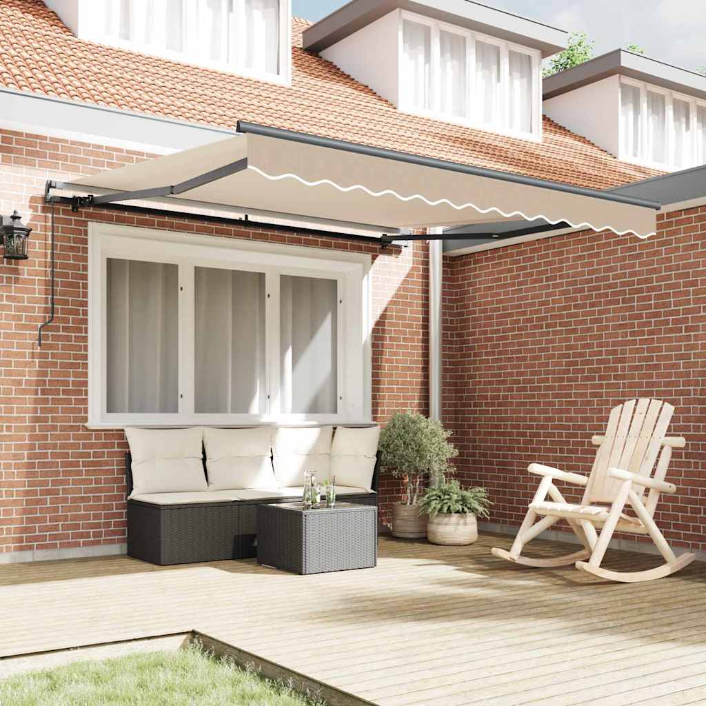 Vidaxx faltbarer Sonnenschirm Beige 300 x 250 cm Polyester und Stahl