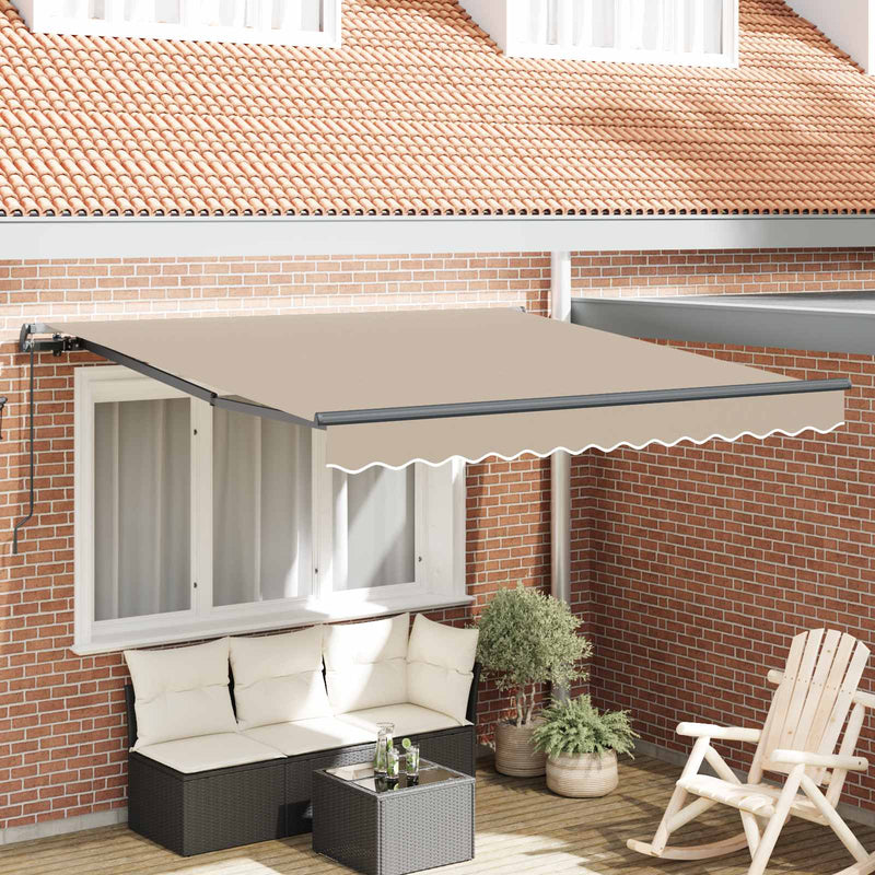 Vidaxx faltbarer Sonnenschirm Beige 300 x 250 cm Polyester und Stahl
