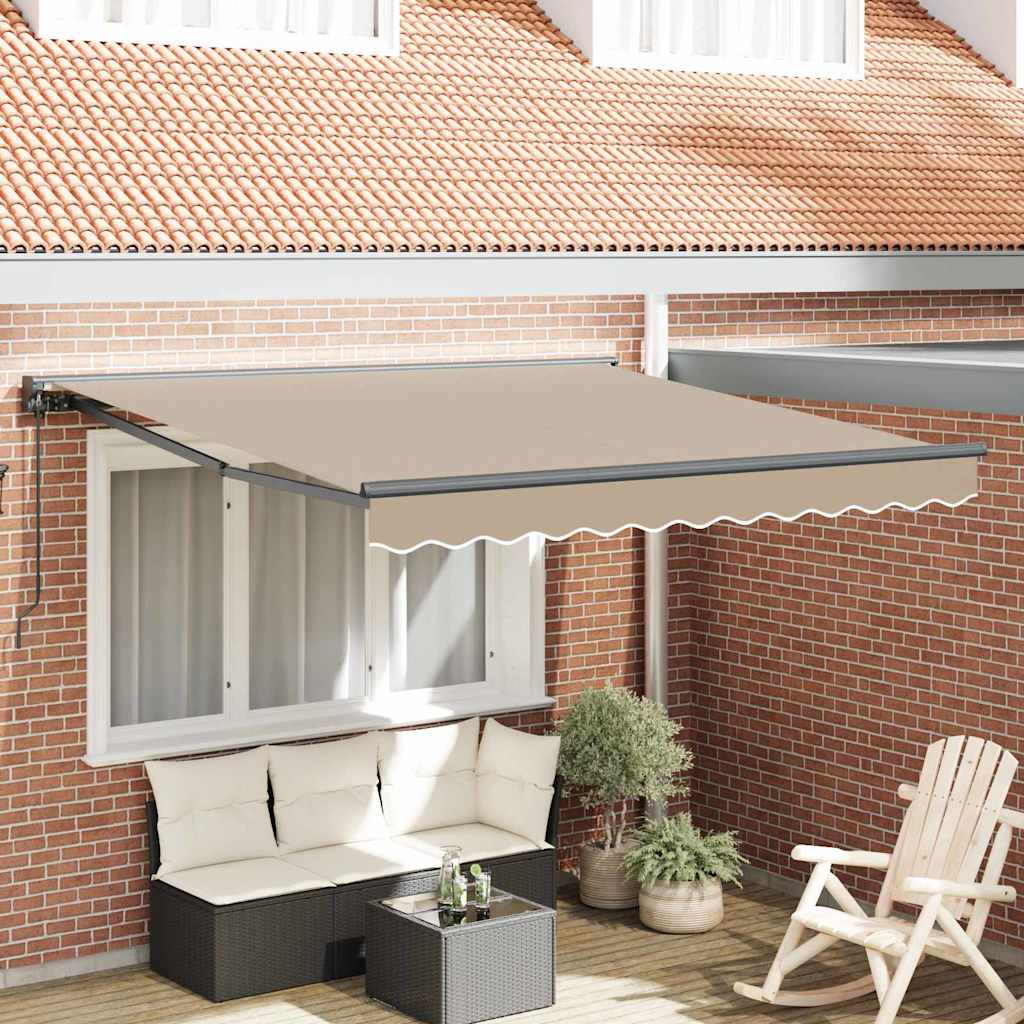 Vidaxx faltbarer Sonnenschirm Beige 300 x 250 cm Polyester und Metall