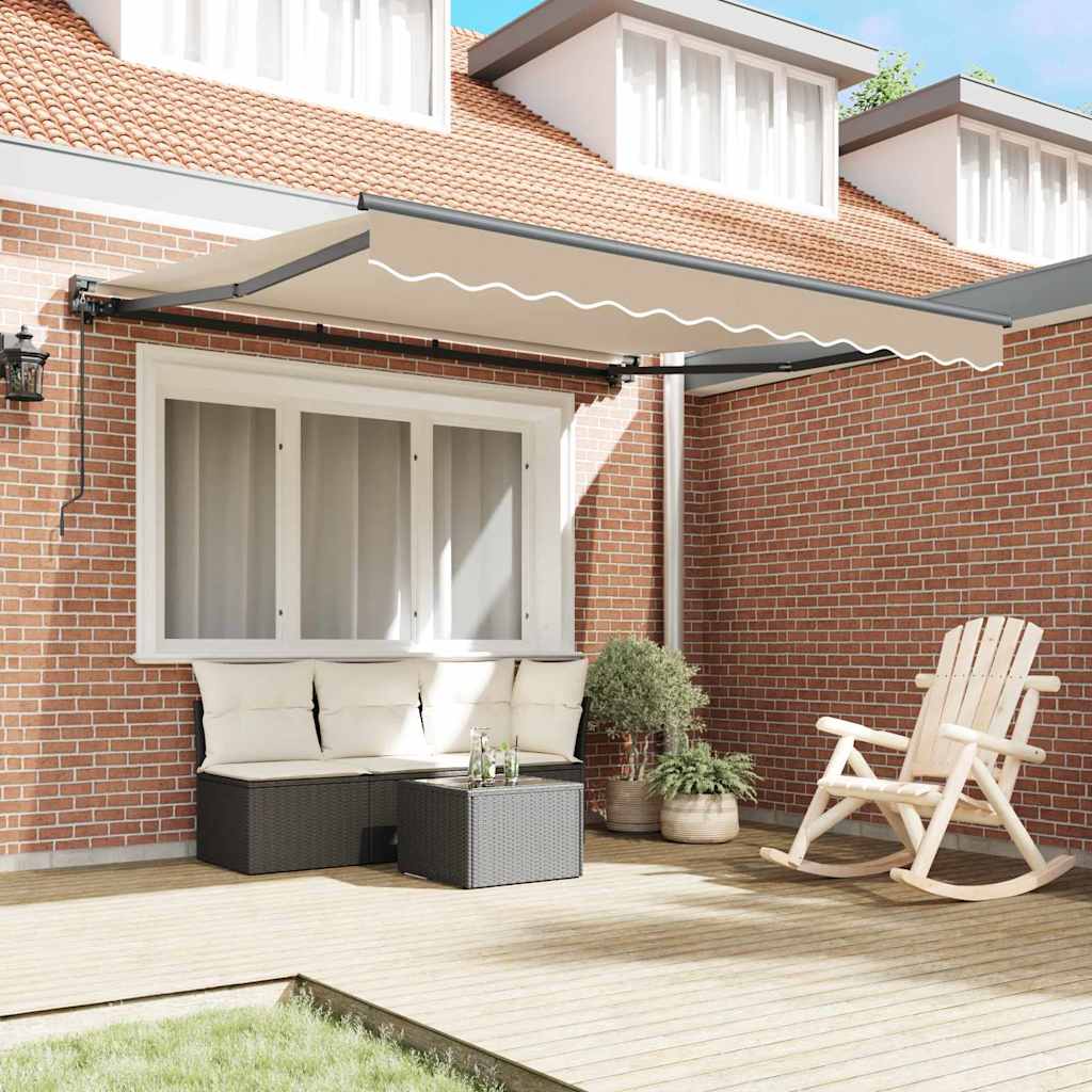 Vidaxx faltbarer Sonnenschirm Beige 300 x 250 cm Polyester und Metall