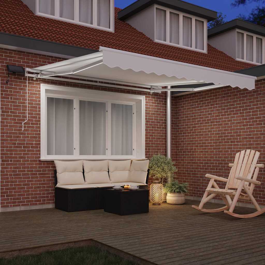 Vidaxx faltbarer Sonnenschirm weiß 300 x 250 cm Stoff und Stahl