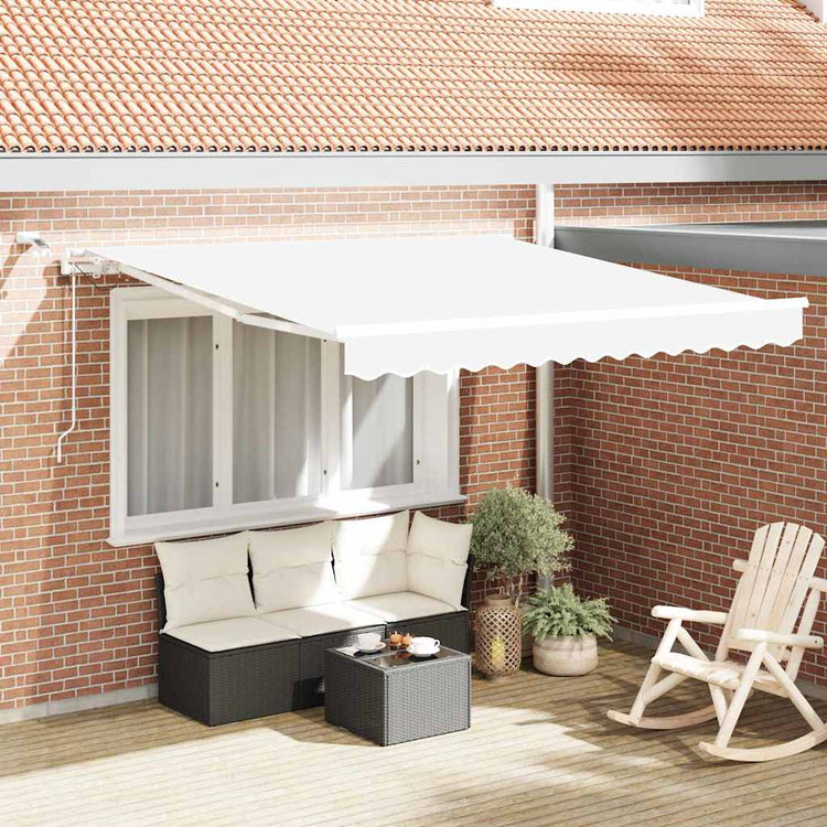 Vidaxx faltbarer Sonnenschirm weiß 300 x 250 cm Polyester und Metall