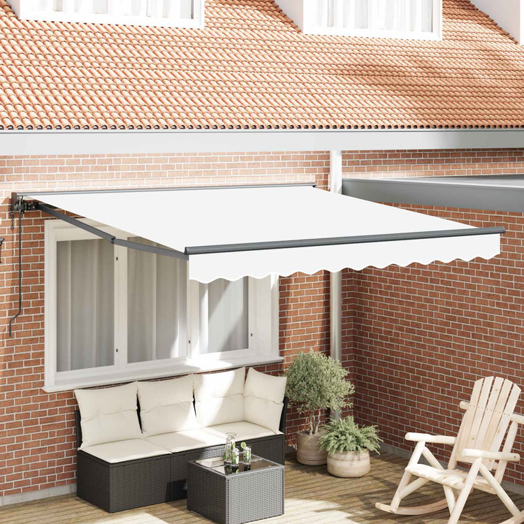 Vidaxx faltbarer Sonnenschirm weiß 300 x 250 cm Polyester und Metall