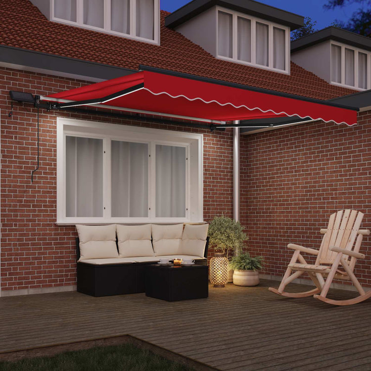Vidaxx faltbarer Sonnenschirm rot 300 x 250 cm Stoff