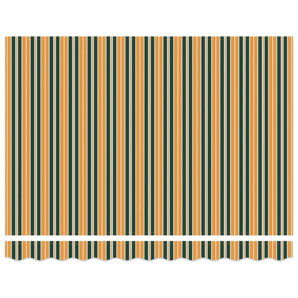 Vidaxx Markise grün und gelb 300 x 250 x 165 cm Polyester