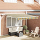 Vidaxx faltbarer Sonnenschirm grün und gelb 300 x 250 cm Stoff und Stahl