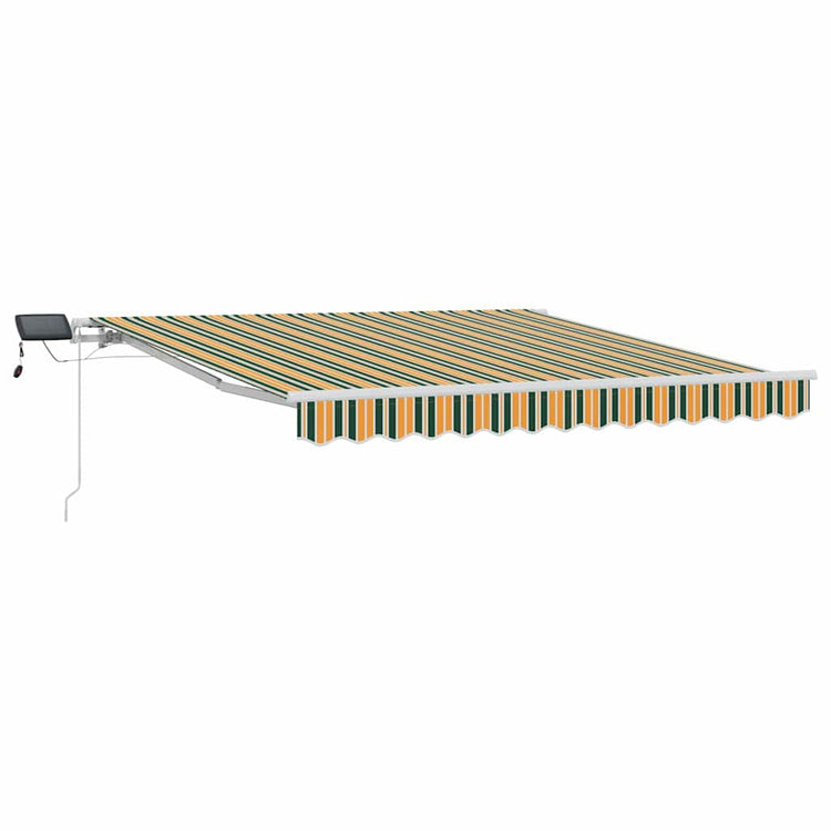 Vidaxx faltbarer Sonnenschirm grün und gelb 300 x 250 cm Stoff und Stahl