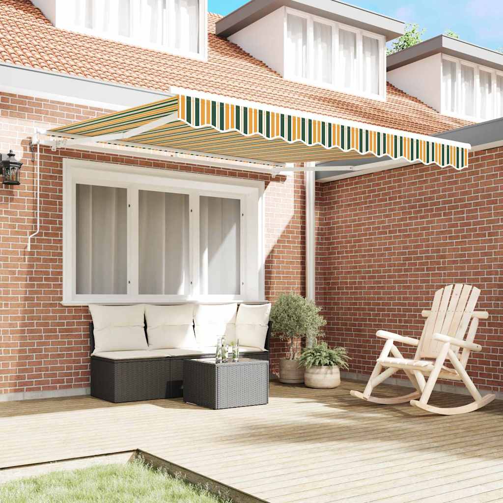 Vidaxx faltbarer Sonnenschirm grün und gelb 300 x 250 cm Stoff