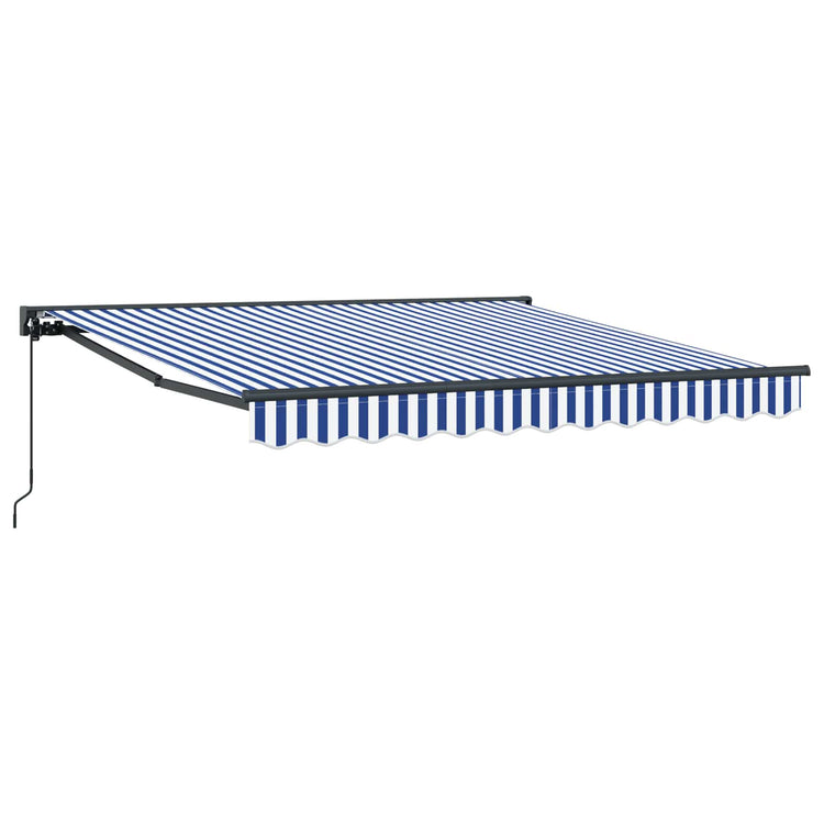 Vidaxx faltbarer Sonnenschirm blau und weiß 350 x 250 cm