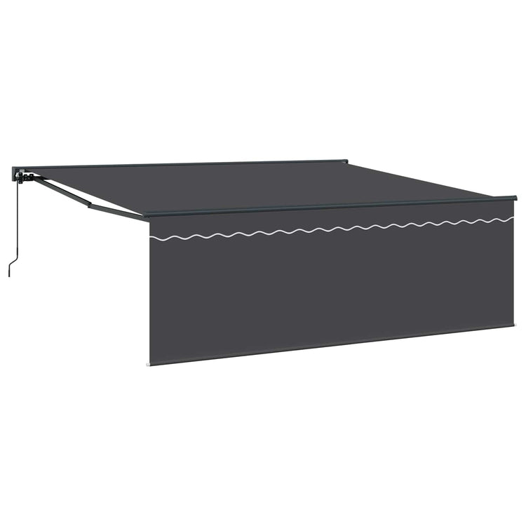 Vidaxx faltbarer Sonnenschirm gelb und weiß 350 x 250 cm