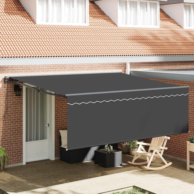 Vidaxx faltbarer Sonnenschirm gelb und weiß 350 x 250 cm