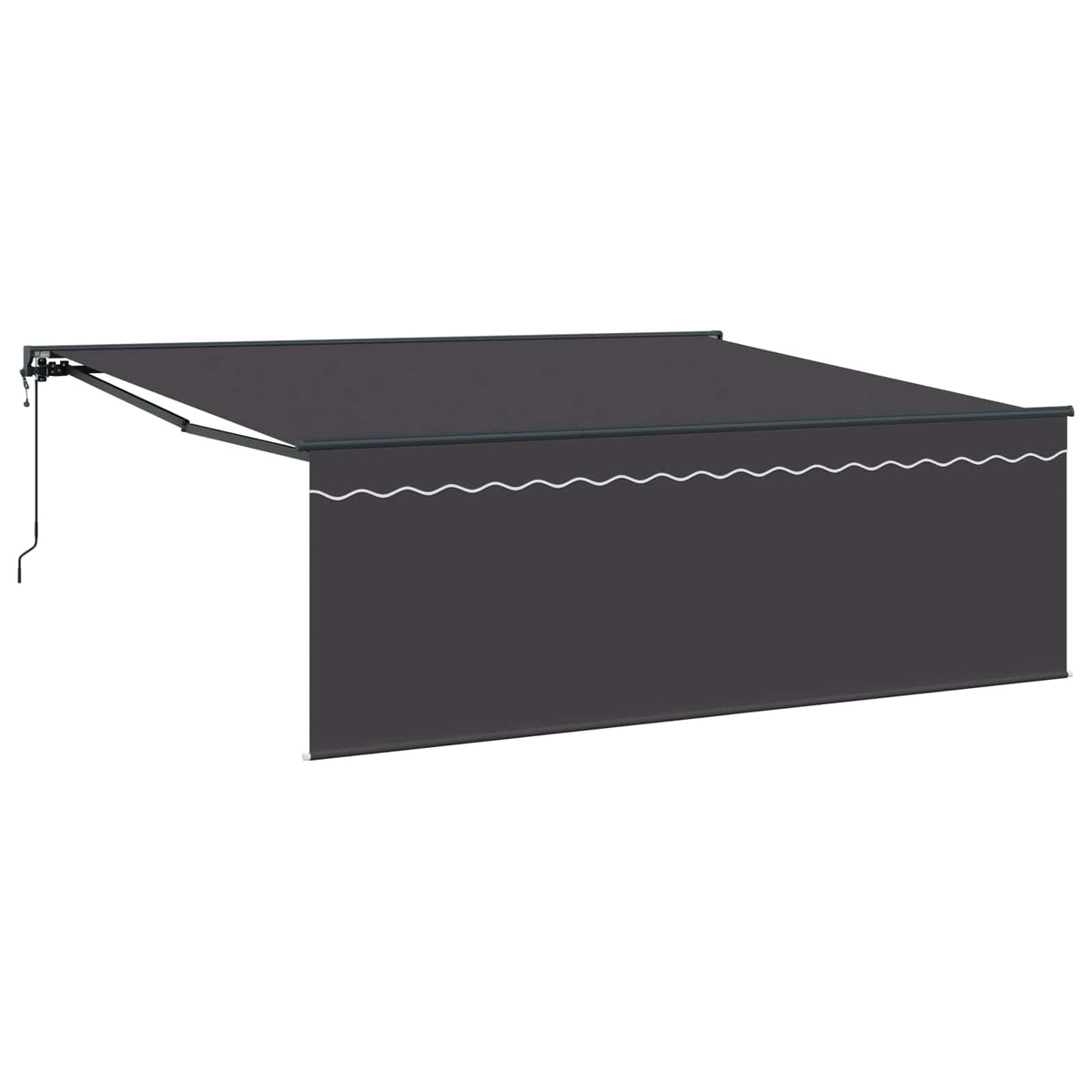 Vidaxx faltbarer Sonnenschirm gelb und weiß 350 x 250 cm