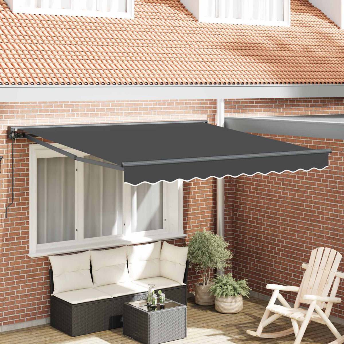Vidaxx faltbare Markise Anthrazit 350 x 250 cm