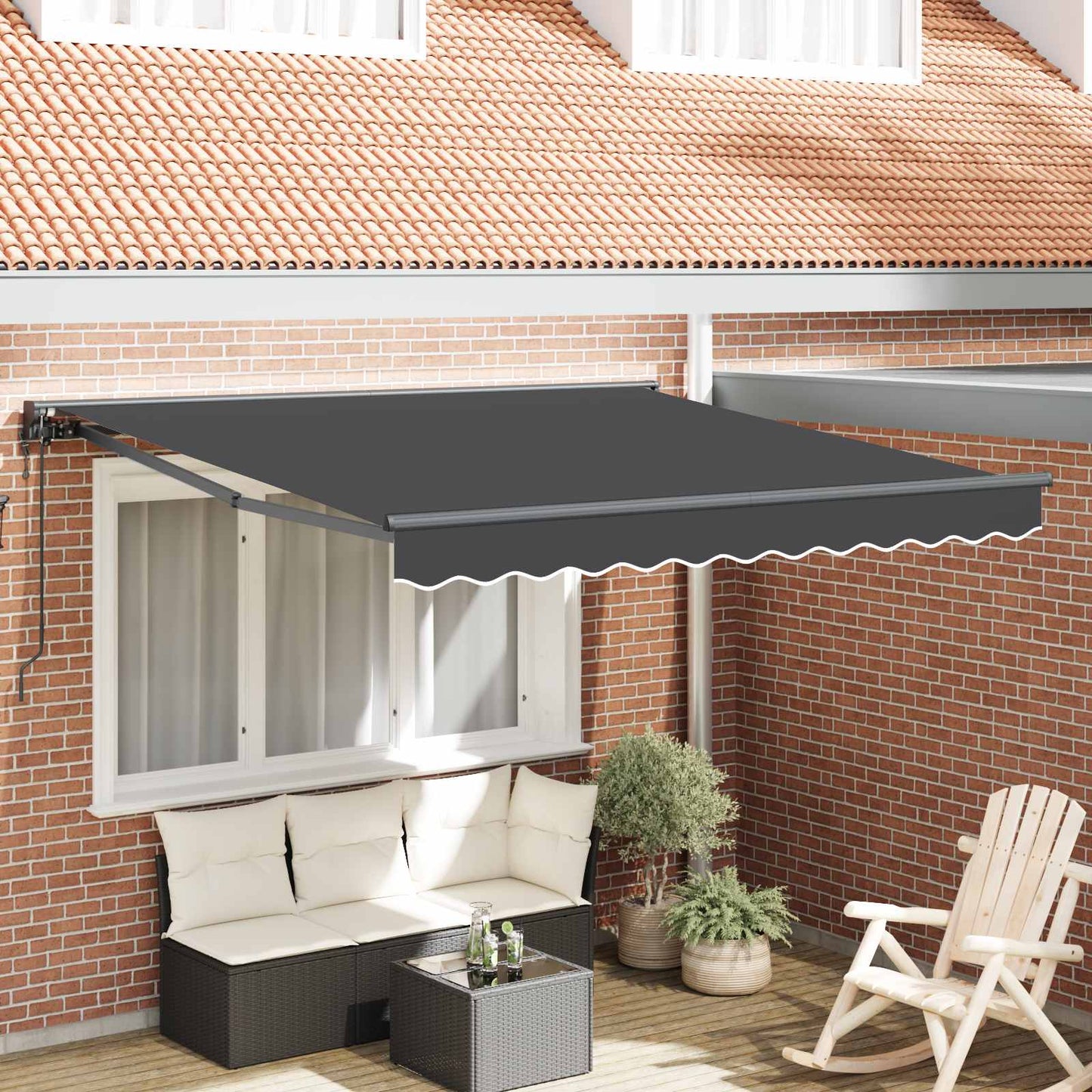 Vidaxx faltbare Markise Anthrazit 350 x 250 cm