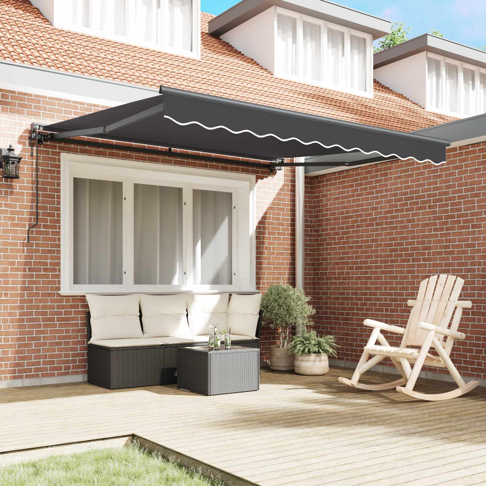 Vidaxx faltbare Markise Anthrazit 350 x 250 cm