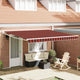 Vidaxx Markise rot und schwarz 350 x 250 x 165 cm Polyester