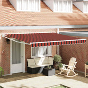 Vidaxx faltbarer Sonnenschirm rot und schwarz 350 x 250 cm Stoff und Stahl - afbeelding 1