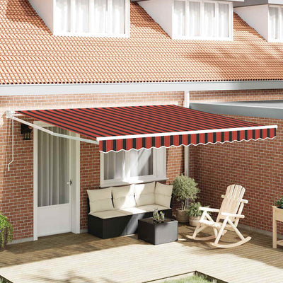 Vidaxx faltbarer Sonnenschirm rot und schwarz 350 x 250 cm Stoff und Stahl