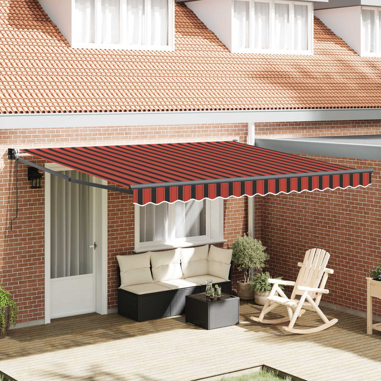 Vidaxx faltbarer Sonnenschirm Orange und Braun 350 x 250 cm