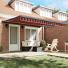 Vidaxx faltbarer Sonnenschirm rot und schwarz 350 x 250 cm Stoff