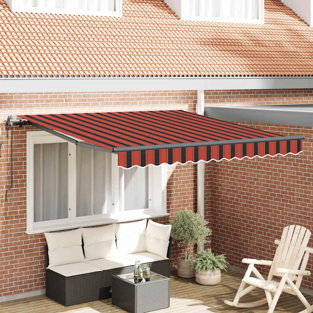 Vidaxx faltbarer Sonnenschirm rot und schwarz 350 x 250 cm