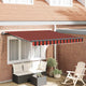 Vidaxx faltbarer Sonnenschirm rot und schwarz 350 x 250 cm