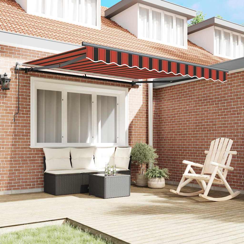 Vidaxx faltbarer Sonnenschirm rot und schwarz 350 x 250 cm