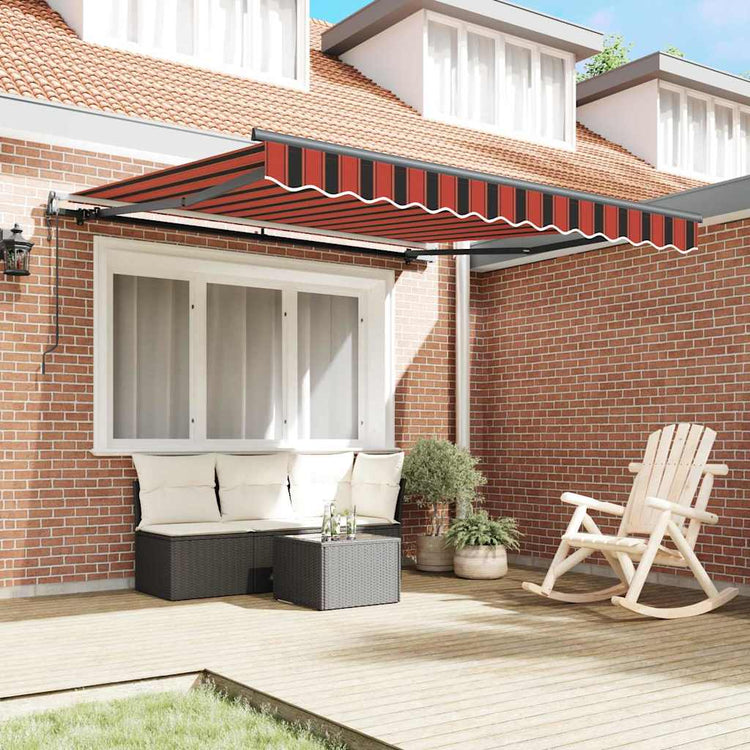 Vidaxx faltbarer Sonnenschirm rot und schwarz 350 x 250 cm